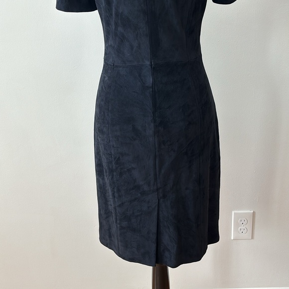Prada Navy Suede A-Line Short Sleeve Dress Women’s size 40 or US 4 - Picture 6 of 15